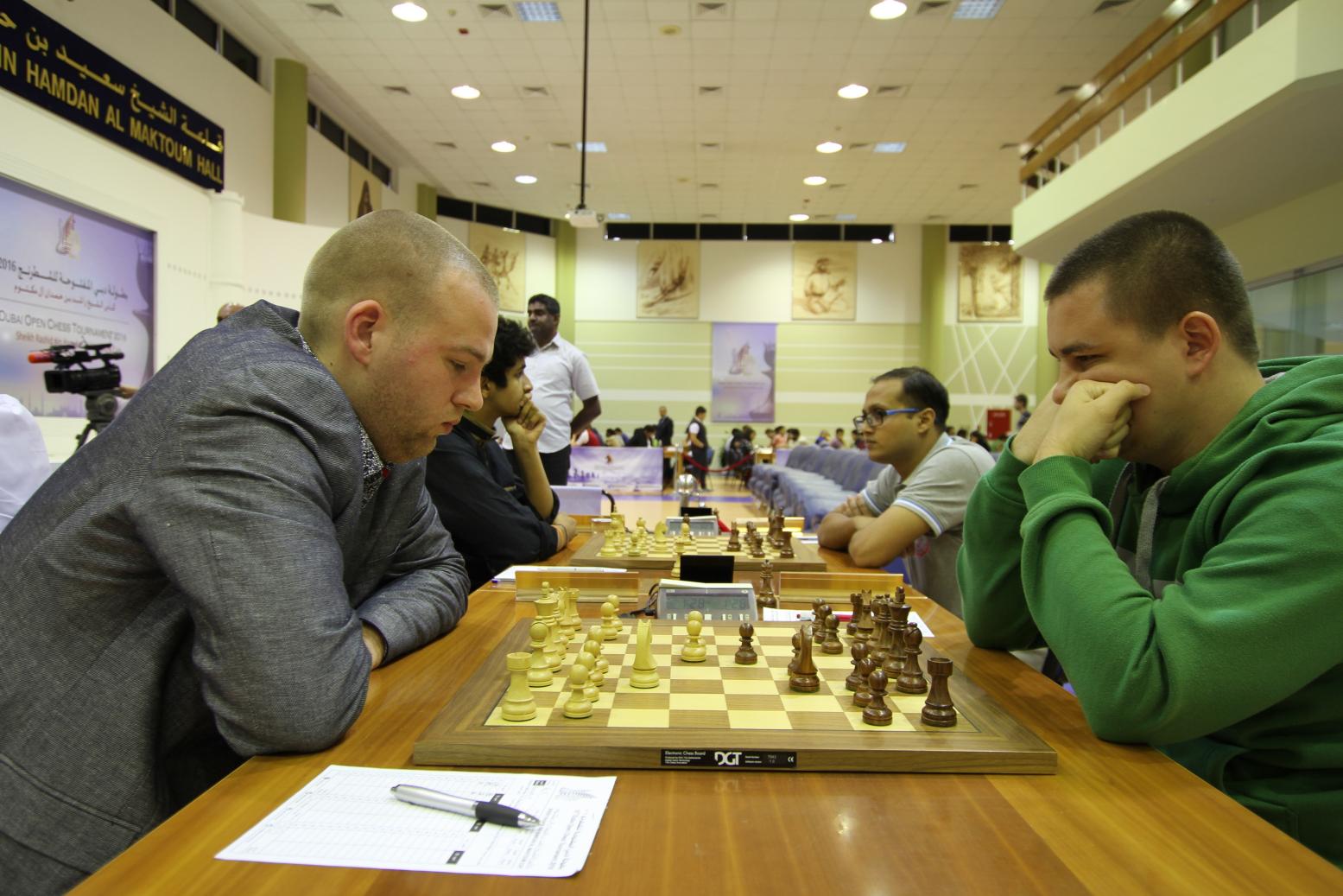 IM Robert Ris defeated GM Yuriy Kuzubov by an excellent positional exchange sacrifice