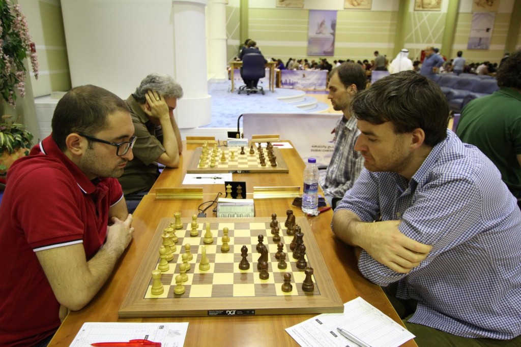 The game between Grandmaster Mustafa Yilaz and Gawain Jones ended in a draw