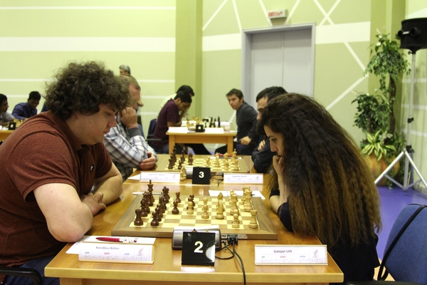 WGM Lilit Galojan drew against GM Anton Korobov