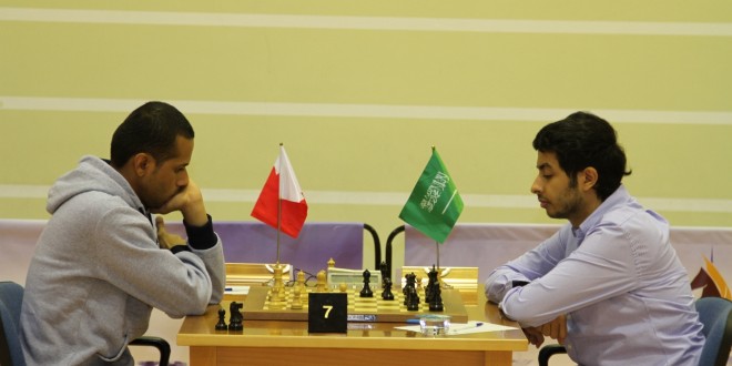 Bassem Amin and Al-Sayed bank on lucky breaks to share the lead at Arab Elite Chess Championship 2015