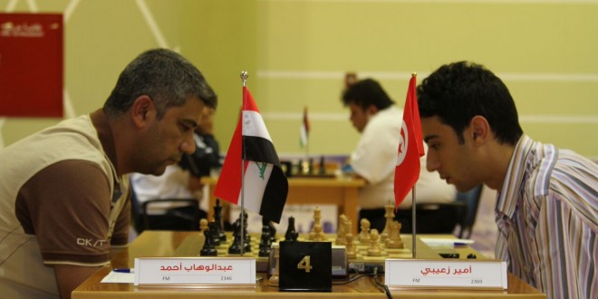 Egypt’s GM Bassem Amin and Qatar’s GM Mohammed Al-Sayed win again to pad their lead after five rounds